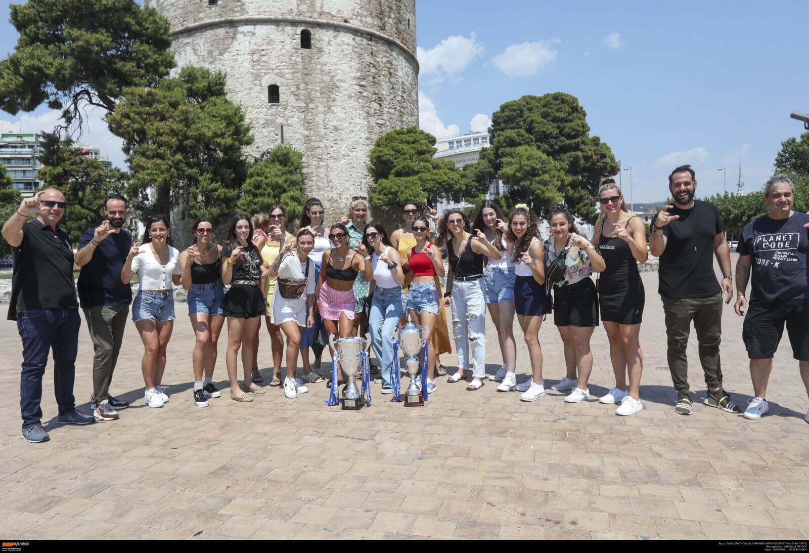 Photostory των νταμπλούχων στον Λευκό Πύργο