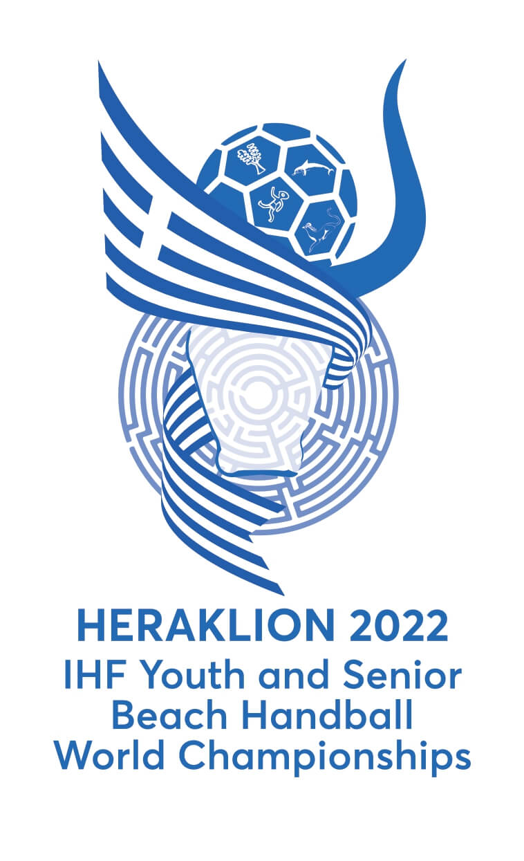 Το λογότυπο των Παγκοσμίων Beach Handball «Ηράκλειο 2022»