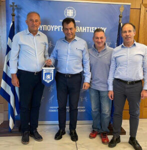 Το προεδρείο της ΟΧΕ στον νέο Υφυπουργό Αθλητισμου