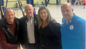 Η Σοφία Ζαχαράκη παρακολούθησε την αναμέτρηση ΑΣΑ Διονύσου – Ολυμπιακός Κερατσινίου